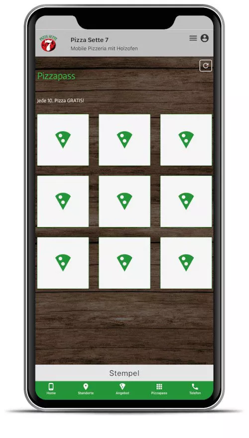Bonuskarte App für Pizzapass